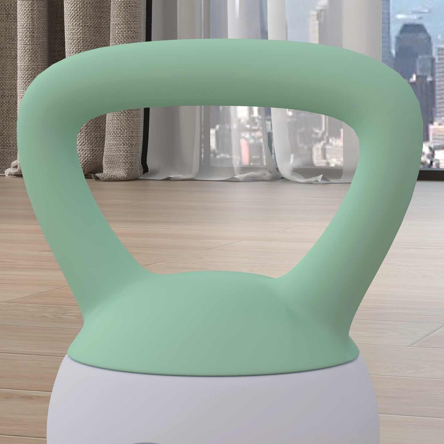 SPORTNOW 4kg/6kg/8kg/10kg Soft Kettlebells with Non-Slip Handle in Grey and Green-5
