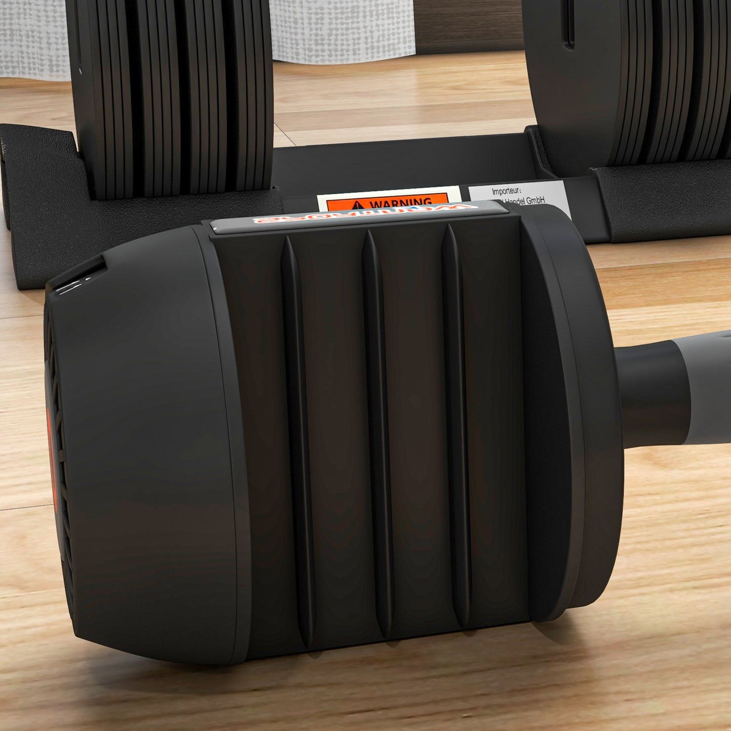 SPORTNOW 2 x 20KG Adjustable Dumbbells Set, 4-in-1 Weights Set with Storage Tray and Non-Slip Handle, Home Gym Fitness Equipment in Black-6