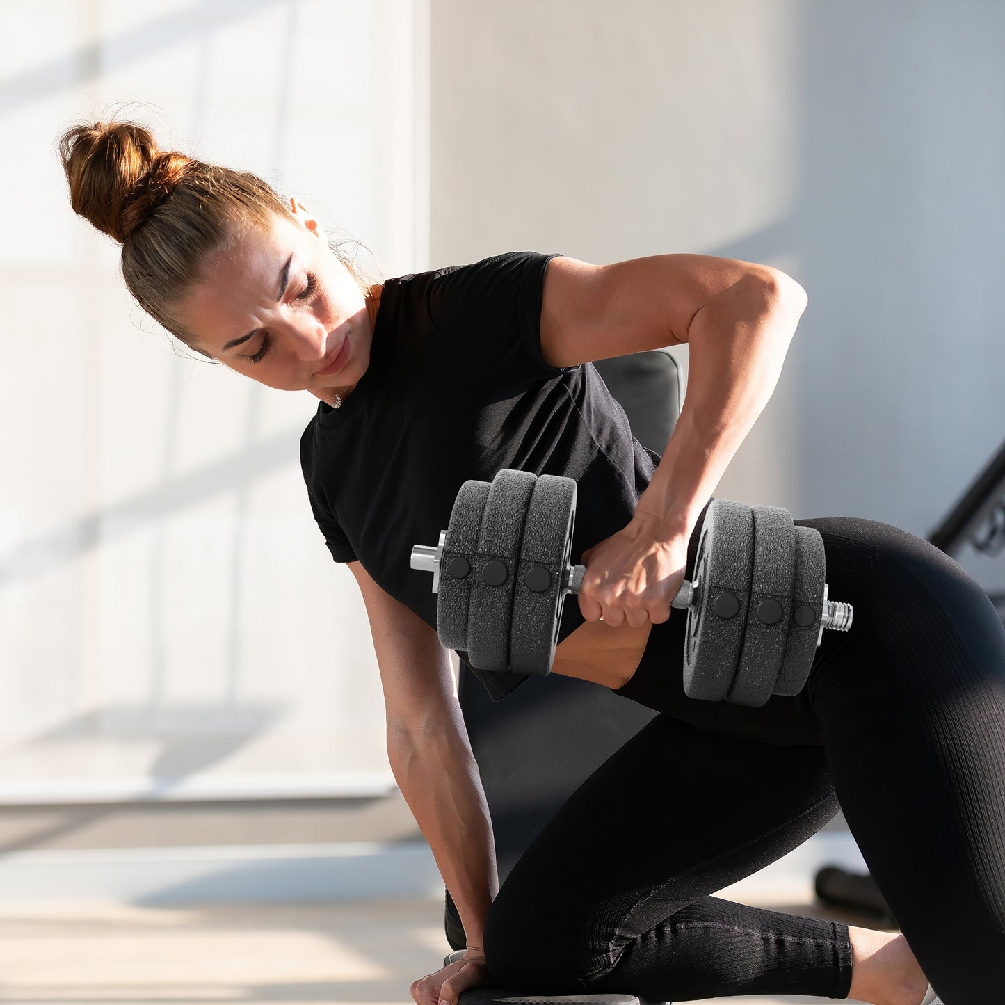 30KG Adjustable Dumbbells Set, Hand Weights Set for Home Gym Weight Lifting Training | HOMCOM-5