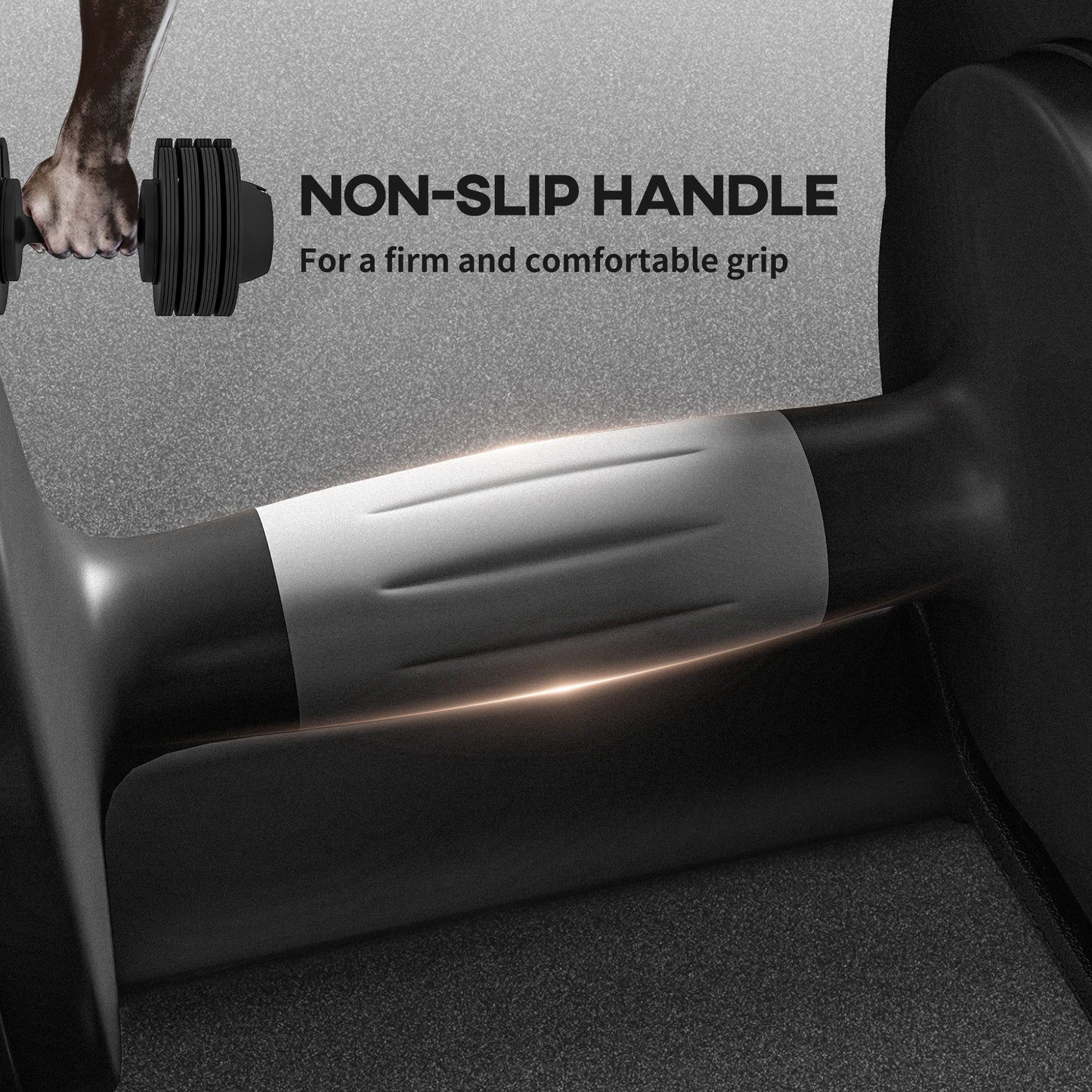 Adjustable Dumbbells Set, 4-in-1 Weights Set with Storage Tray and Non-Slip Handle, 7KG 13KG 18KG 24KG | SPORTNOW-4
