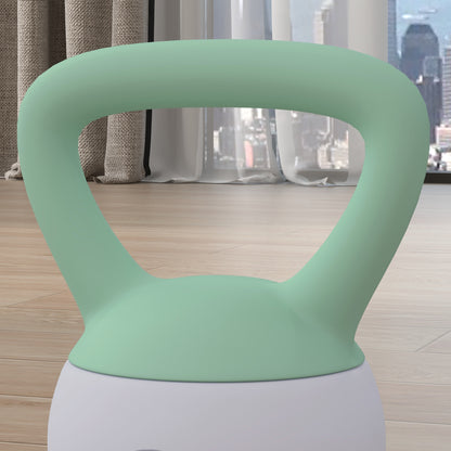 SPORTNOW 4kg/6kg/8kg/10kg Soft Kettlebells with Non-Slip Handle in Grey and Green-5