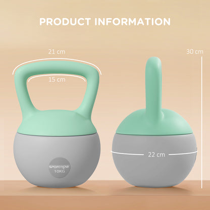 10KG Kettlebell, Soft Kettle Bell with Non-Slip Handle for Home Gym Weight Lifting and Strength Training | SPORTNOW-1